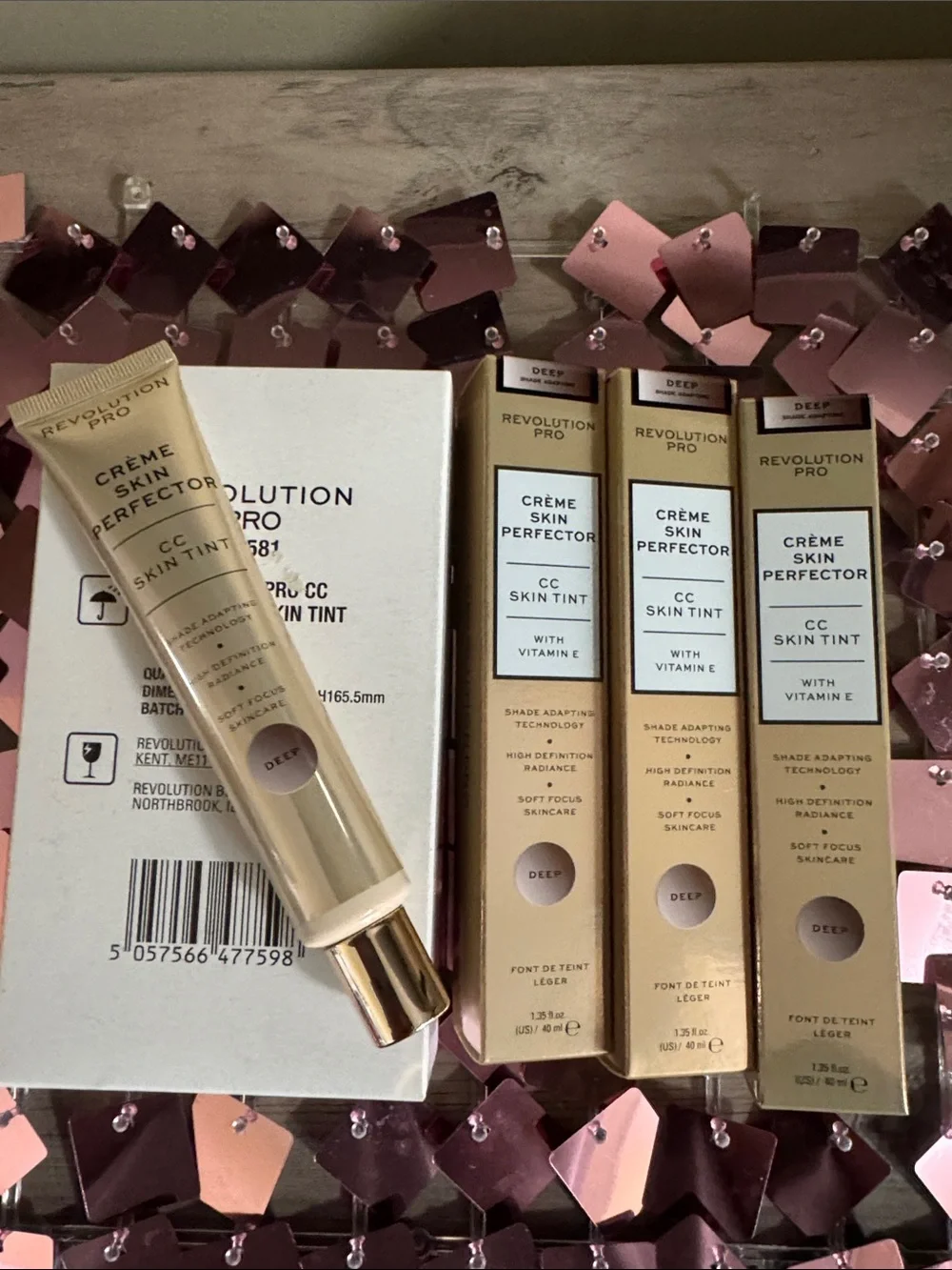 Lot of 3X-Revolution Crème Skin Perfector CC Skin Tint - Deep (Beige Tone)
